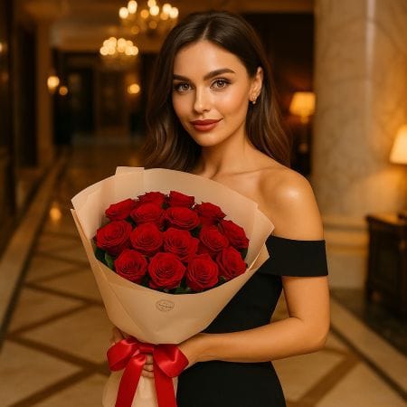 15 red roses – доставка цветов в Adgman