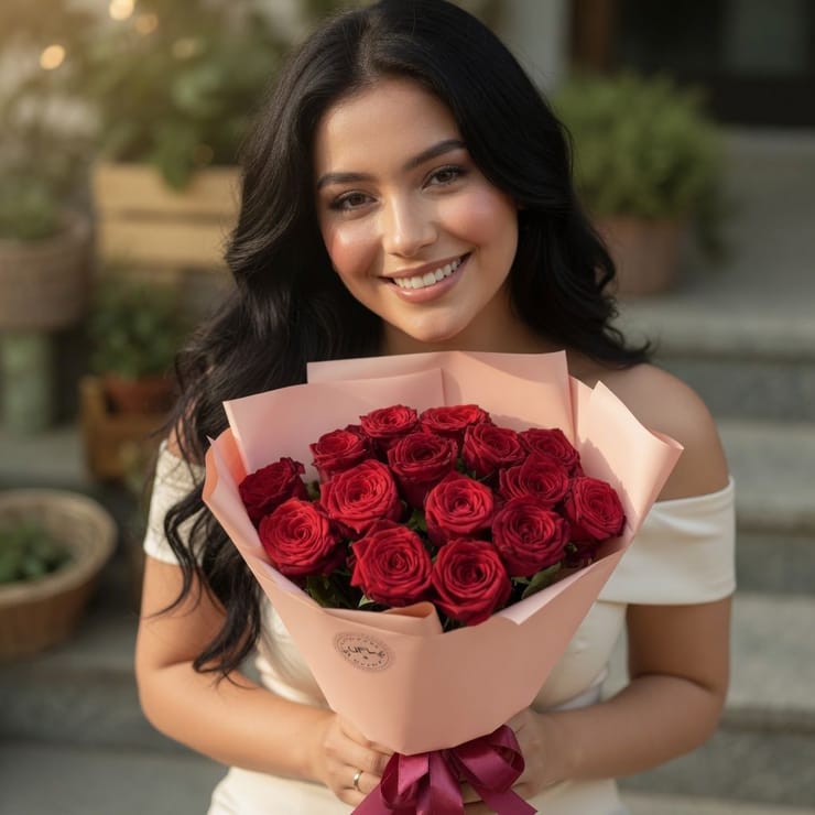 15 red roses – доставка цветов в Stavanhem
