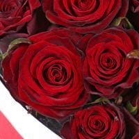 Серце з троянд в коробці – доставка квітів у Новопокровка