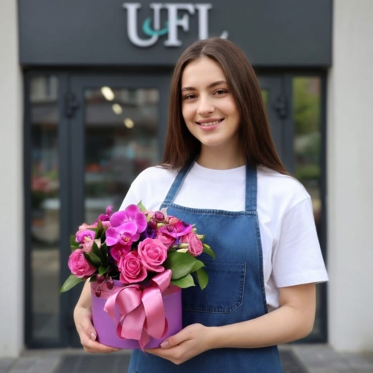 Flower box Famingo – flower delivery in Gulfport