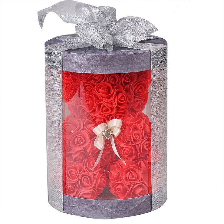 Мишка из фоамирановых роз – доставка цветов в Аахен