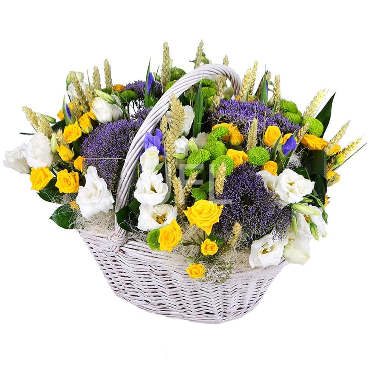 Summer basket of flowers, Nikolaev