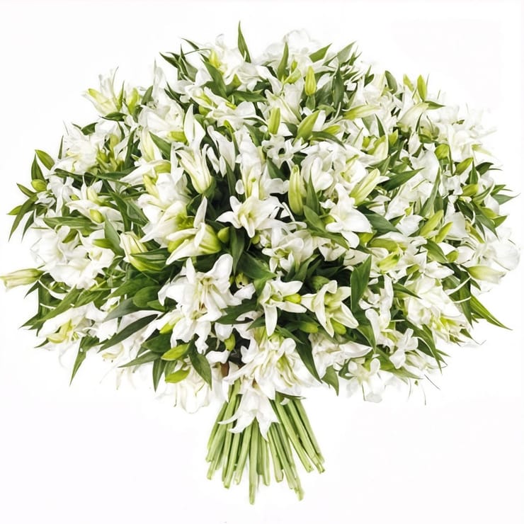 Букет Білосніжні лілії – доставка квітів у Гуйва