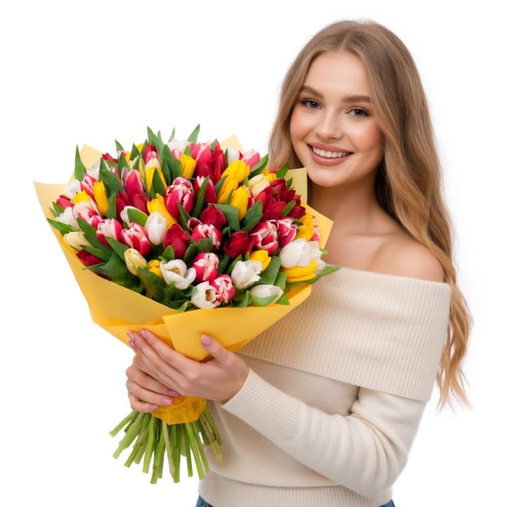 Bouquet of 75 toulips – flower delivery in Schwabisch Gmund