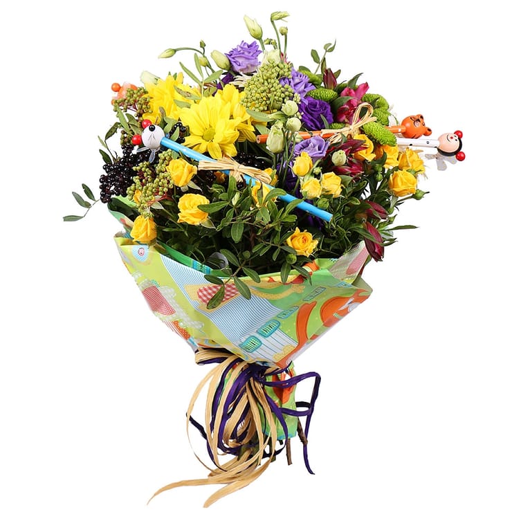 Bouquet on the Day of knowledge – flower delivery in Novopokrovka