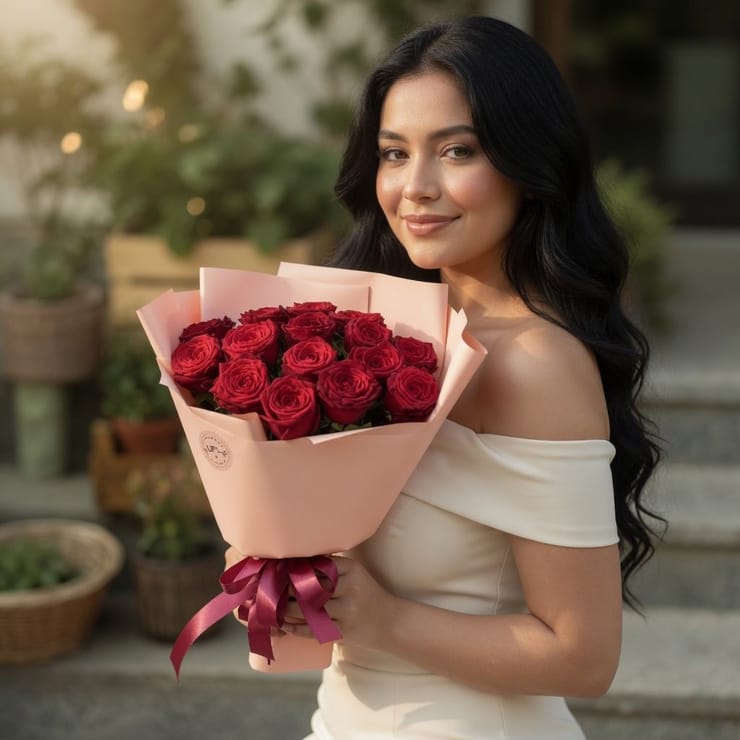 15 red roses – доставка цветов в Stavanhem
