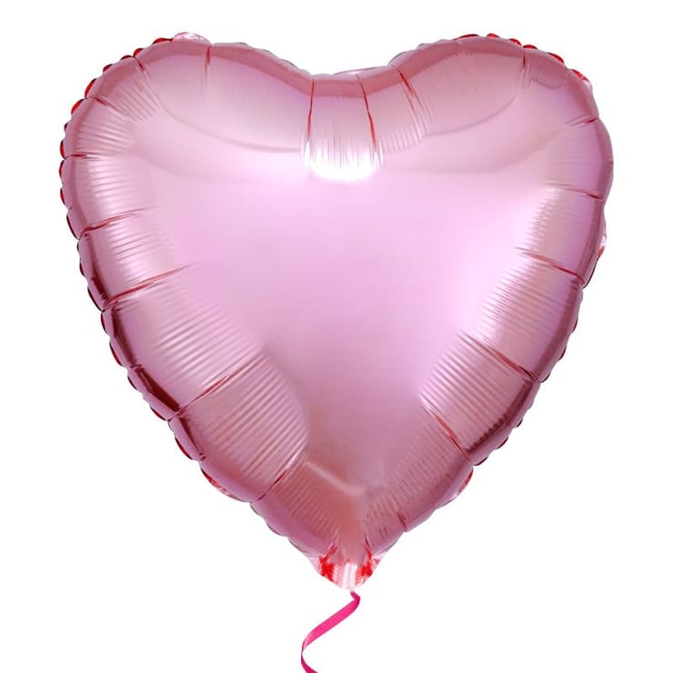 Foil pink heart balloon – flower delivery in Kahovka