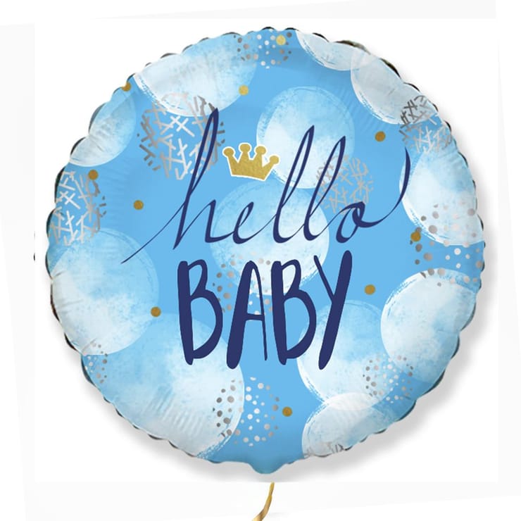 Blue balloon Hello baby – flower delivery in Krasnogorovka