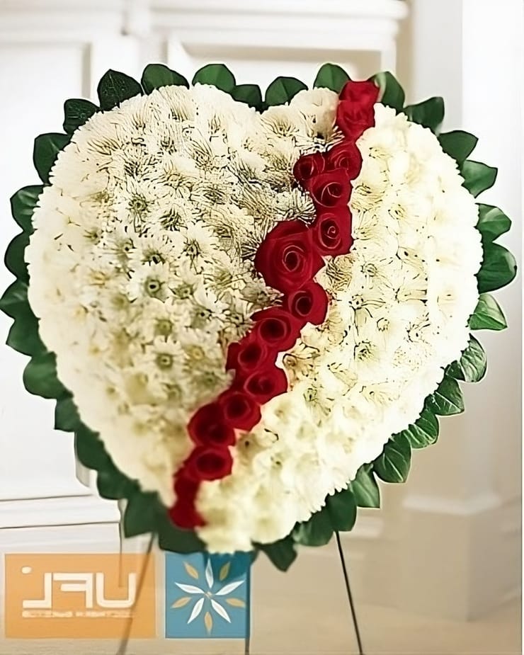 Ритуальная композиция Сердце – доставка цветов в Красные Окны  