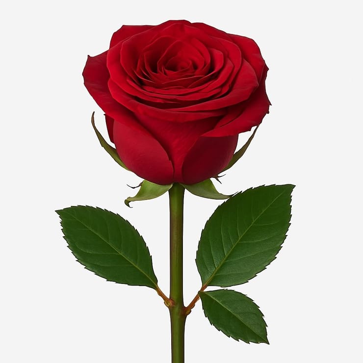 Троянда червона Explorer 90 см – доставка квітів у Долина