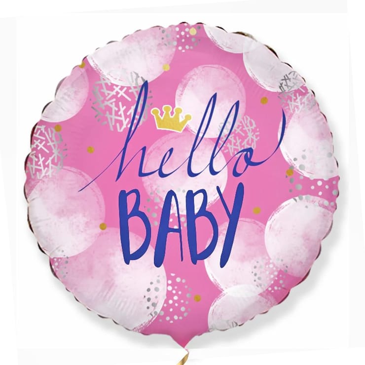 Розовая шарик Hello baby – доставка цветов в Соледар