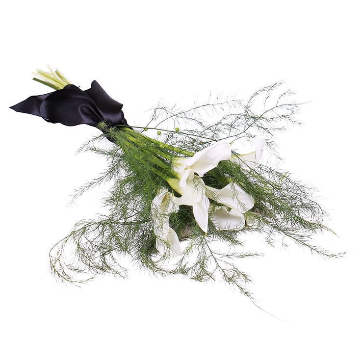 Funeral bouquet of Calla lilies – flower delivery in Krasnograd