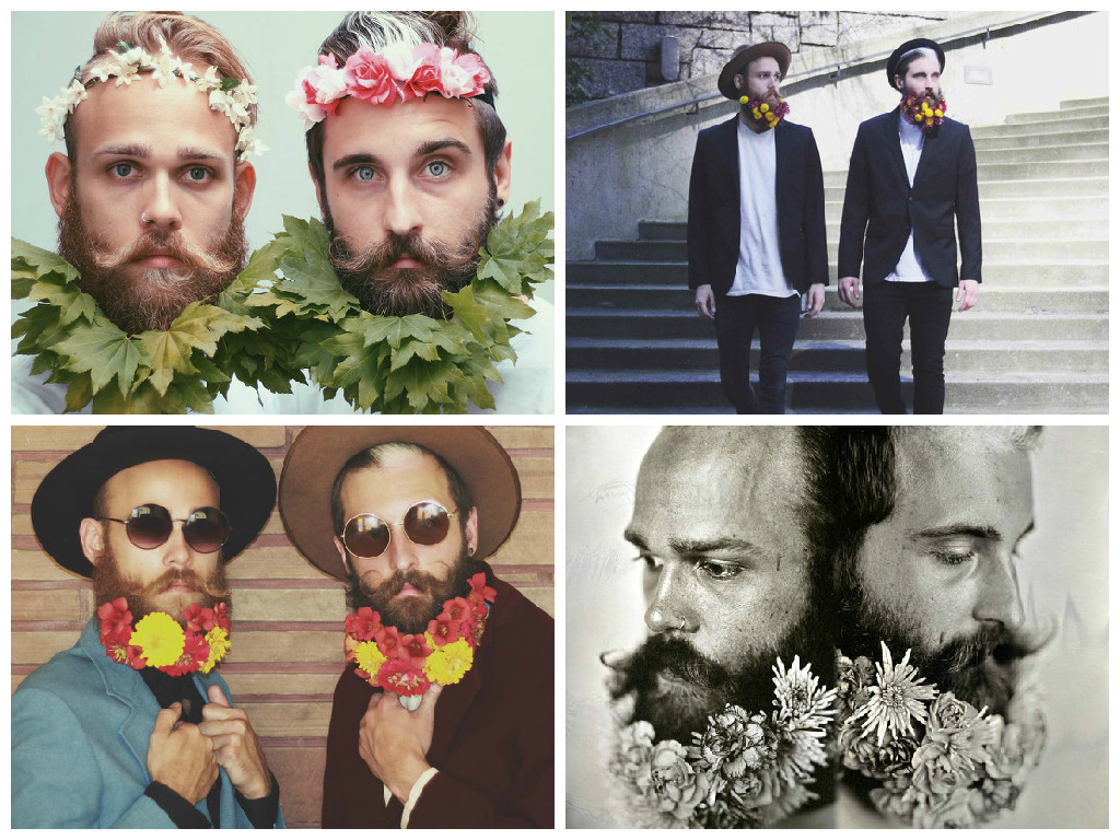Beards with flowers Beards with flowers