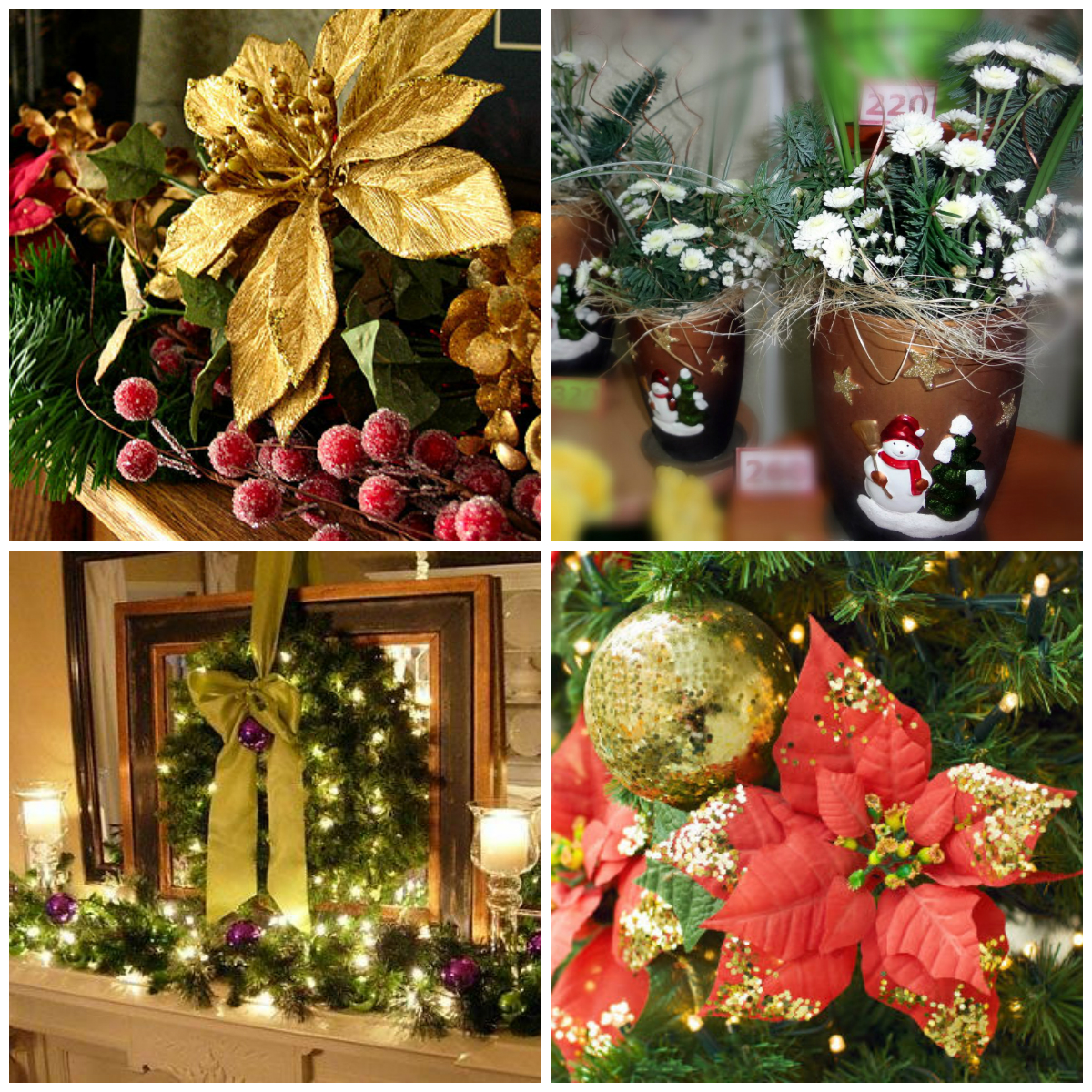 Flowers in the New Year Decor