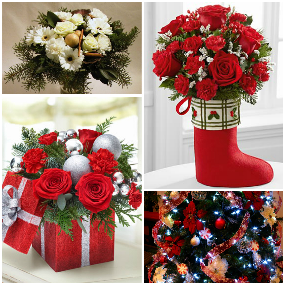 Flowers in the New Year Decor
