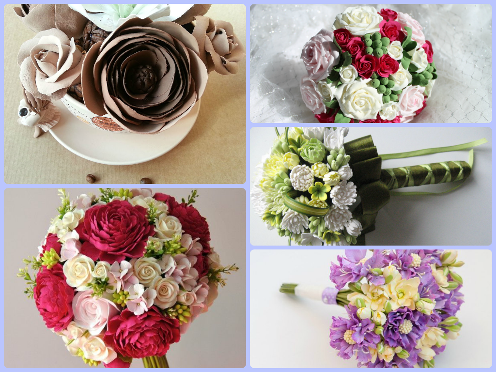 Свадебный букет из глины