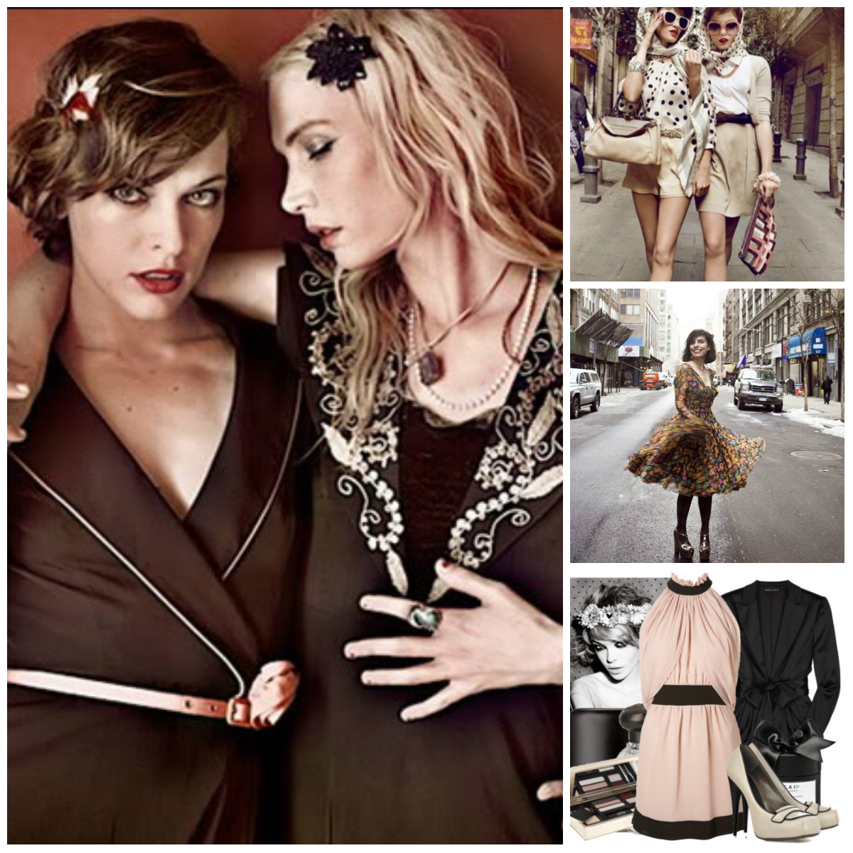 Vintage style clothing, interior and floral design