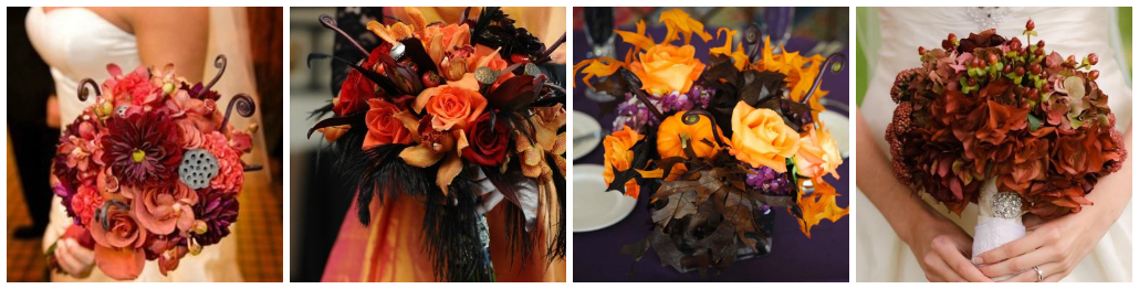 Букет для осенней свадьбы – яркие идеи