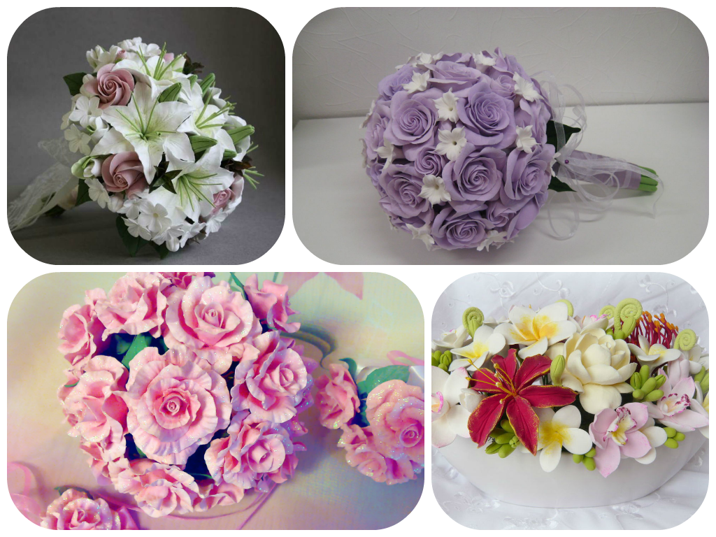 Свадебный букет из глины