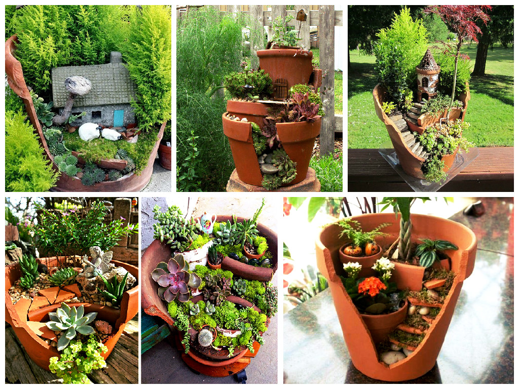 Beautiful gardens in flower pots Beautiful gardens in flower pots
