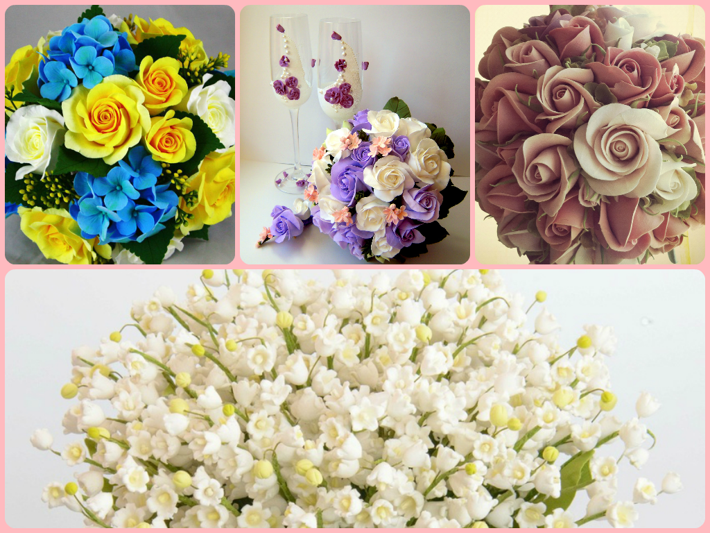 Свадебный букет из глины