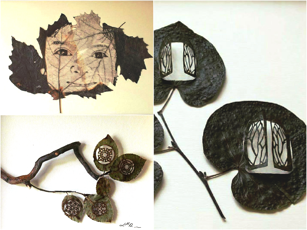 Leaf cutting art Leaf cutting art