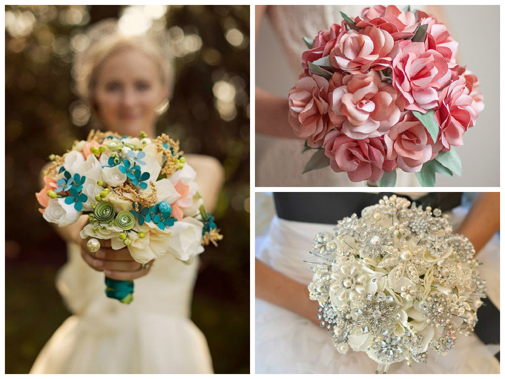 Bouquets of paper and jewelry Bouquets of paper and jewelry