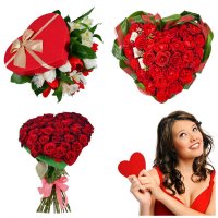 Современные букеты в виде сердца