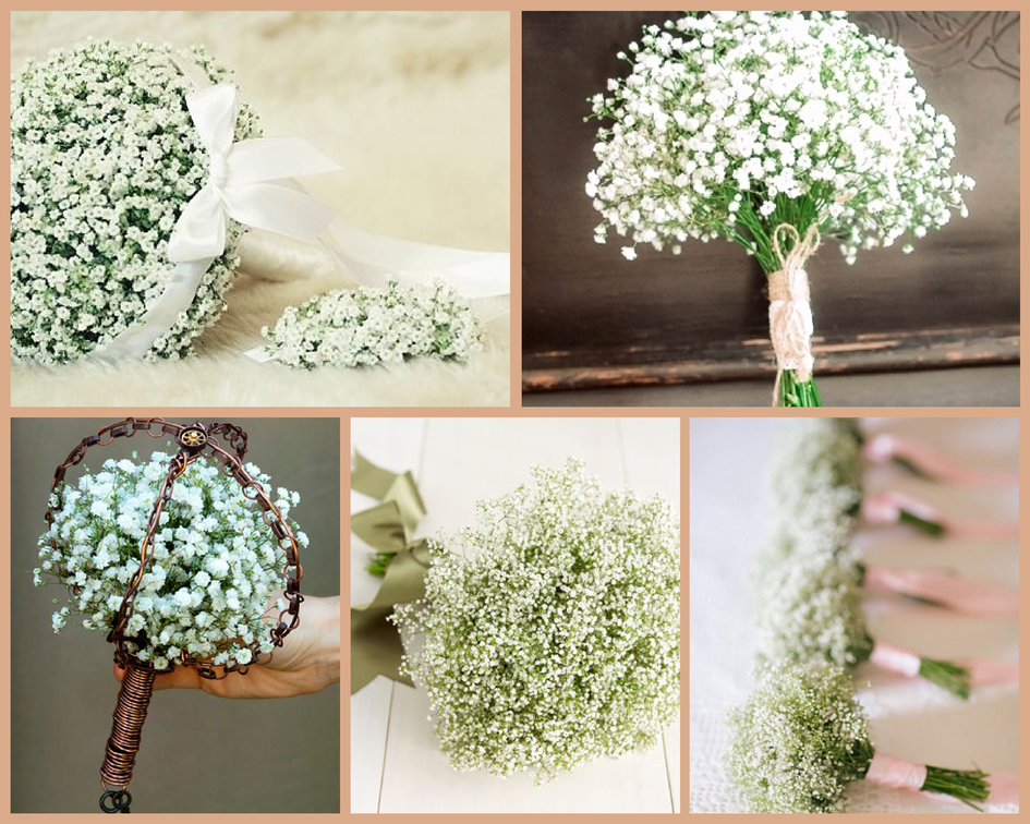 Свадебный букет из гипсофилы