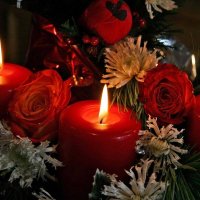 Цветы в новогоднем декоре