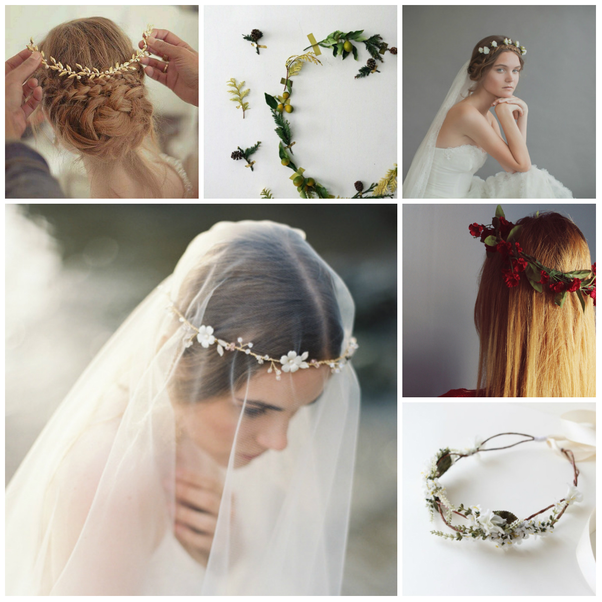 Wreaths of flowers - wedding trend of spring 2015