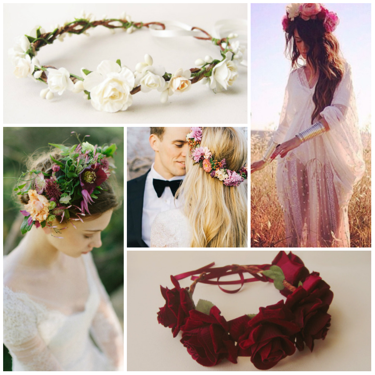 Wreaths of flowers - wedding trend of spring 2015