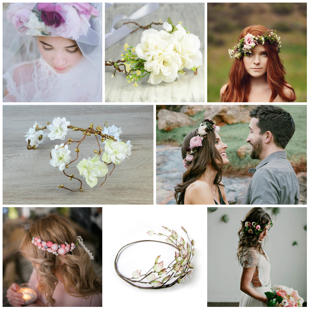 Wreaths of flowers - wedding trend of spring 2015
